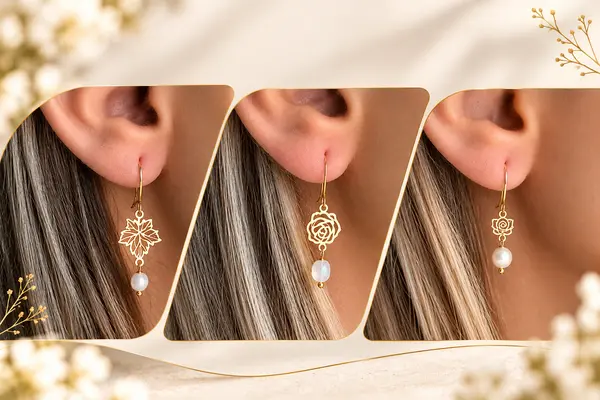 گوشواره مرواریدی یونس گلد
